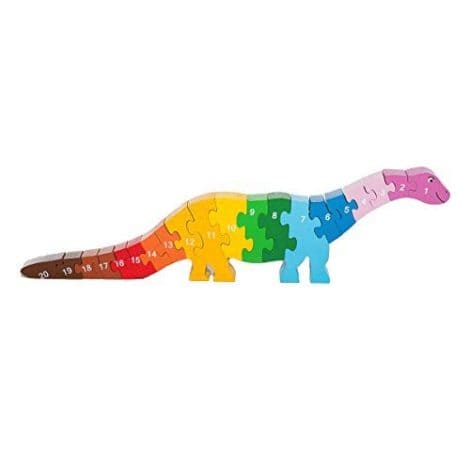 Shumee Wooden 3D Dinosaur Puzzle – 20 Pieces for kids (3 years+), learn alphabets and numbers.