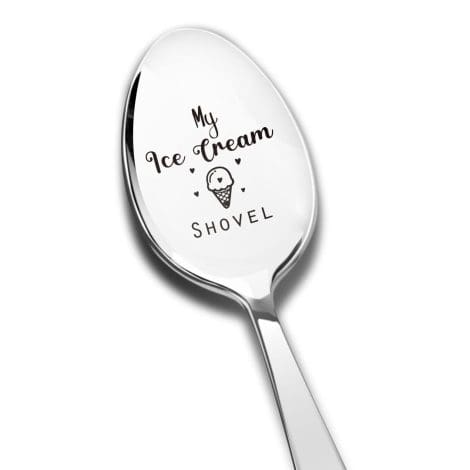 “Engraved Stainless Steel Ice Cream Spoon: A Fun and Unique Gift for Ice Cream Lovers in India!”