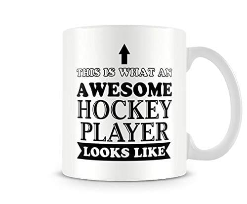 Behind The Glass Awesome Hockey Player - Printed Sport Mug - Great Gift/Present Idea