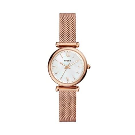 Stylish ladies watch by Fossil with white dial – Carlie Analog Women’s Watch-ES4433.