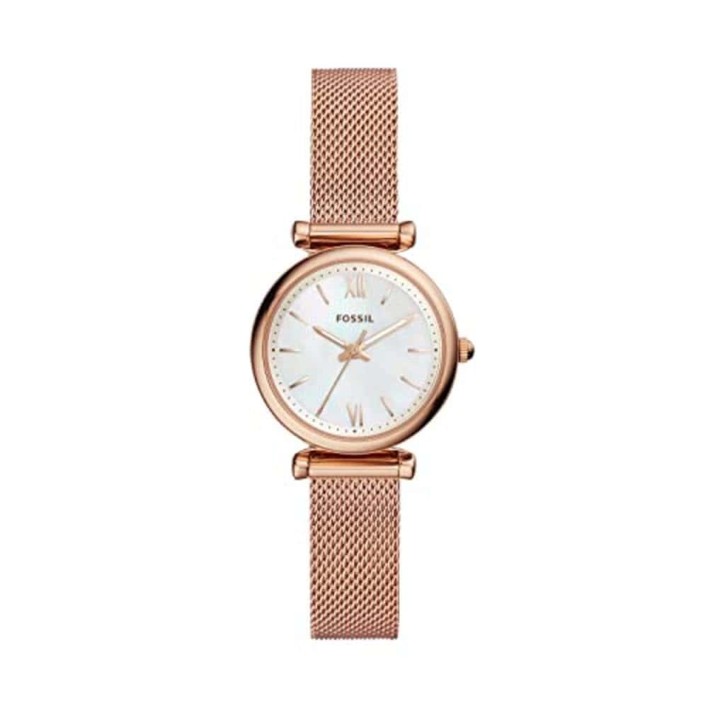 Fossil Carlie Analog White Dial Women's Watch-ES4433