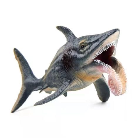 Shark-shaped toys with sea creature figurines, suitable as a gift for Indian kids aged 3-8 for bath or pool.