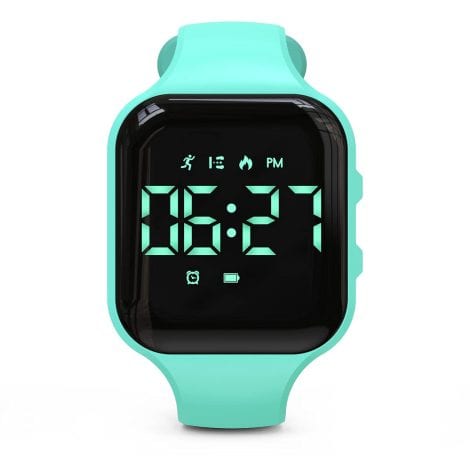 LED Fitness Tracker Watch without Bluetooth, with Step Counter, Distance, Calories, Stopwatch, Alarm Clock. Perfect gift for Indian kids and teens.