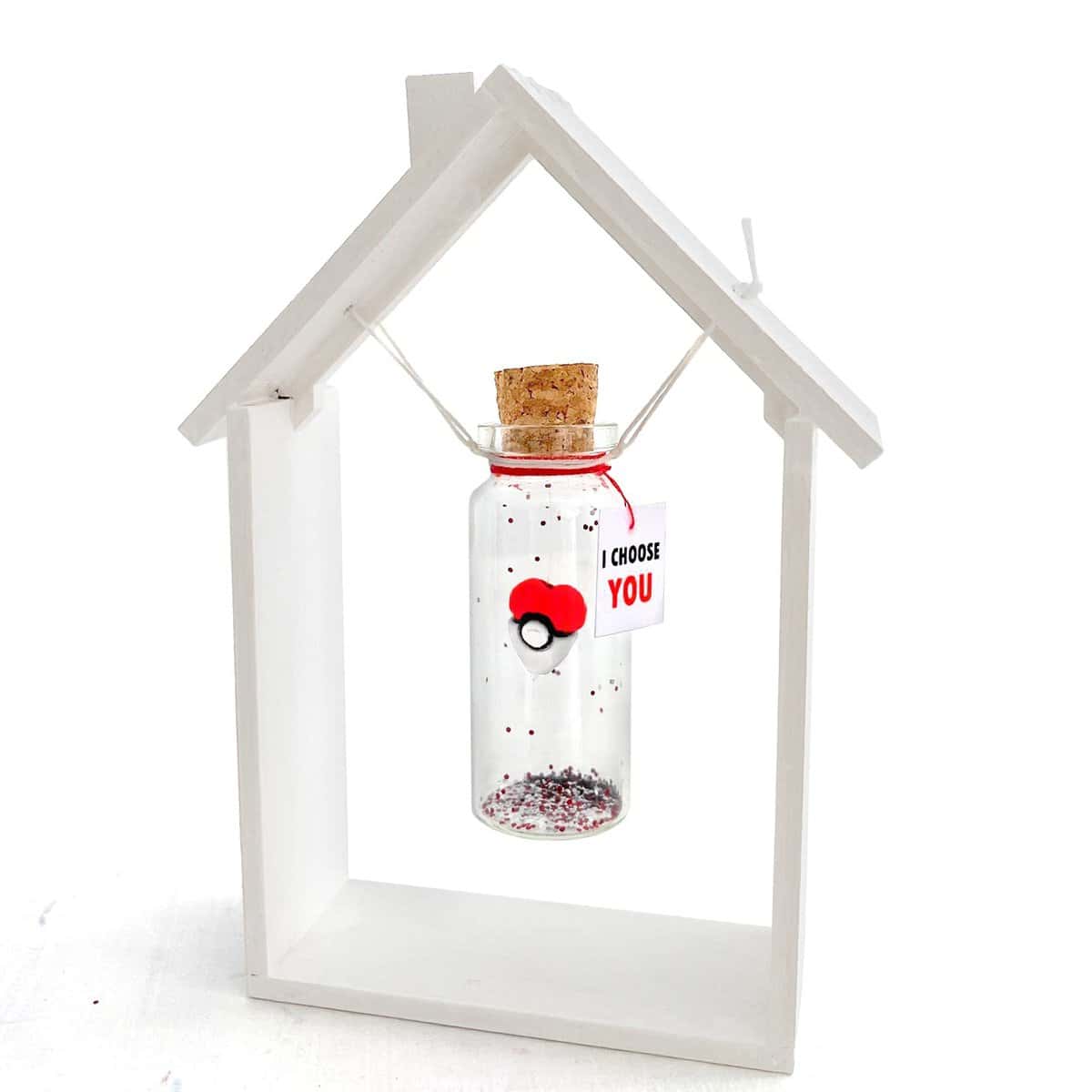 Anniversary Gift For Girlfriend I choose you Bottle My Best Catch Wish Jar (White Frame, I Choose You)