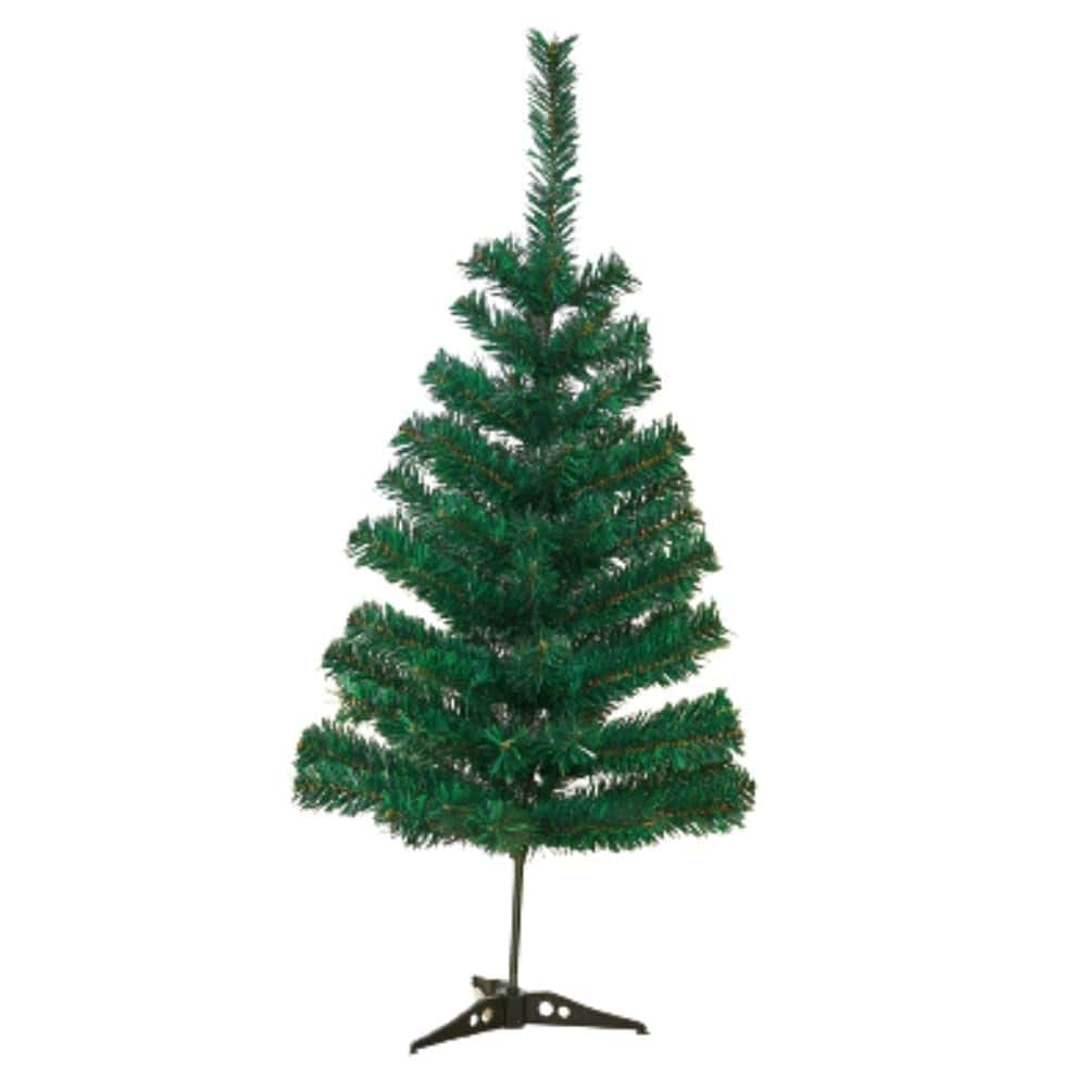 fizzytech 5 feet Artificial PVC Christmas Tree for Home,Office and Party Decoration, Premium Christmas Tree with 200 PVC Branch Tips, Includes Plastic Foldable Stand Easy Assembly