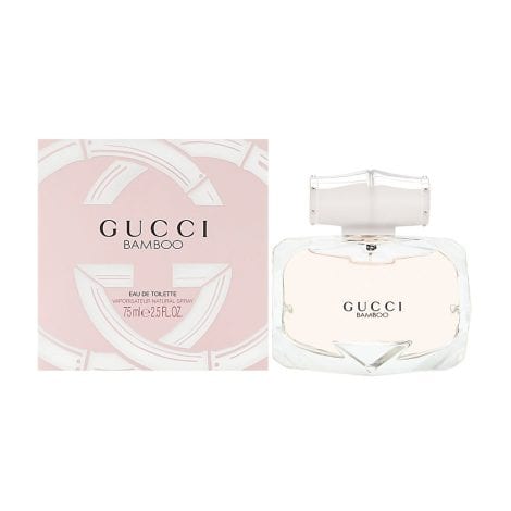 Gucci Bamboo: A floral and woody fragrance for women with notes of Casablanca Lily, Bergamot, and Orange Blossom.