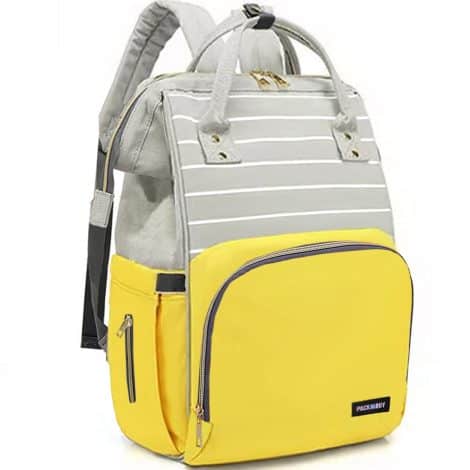 Travel Baby Bag (Yellow) from PACKNBUY – the perfect diaper bag for Indian moms on the go.