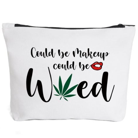 Hilarious Leaf Makeup Bag for ladies, pals, sisters, teenage girls | Cute pouch for cosmetics, toiletries, perfect gift for celebrations.