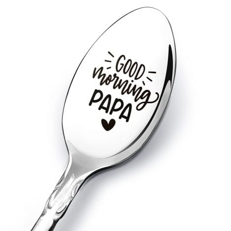 Awesome Gifts for Beloved Papa: Hilarious Engraved Steel Spoon for Tea/Coffee Fans – Perfect Birthday, Valentine’s, Christmas Present