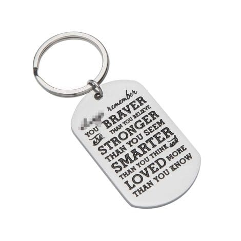 Motivational keychain for Indian teens, engraved with inspiring message, ideal for birthdays and graduations.