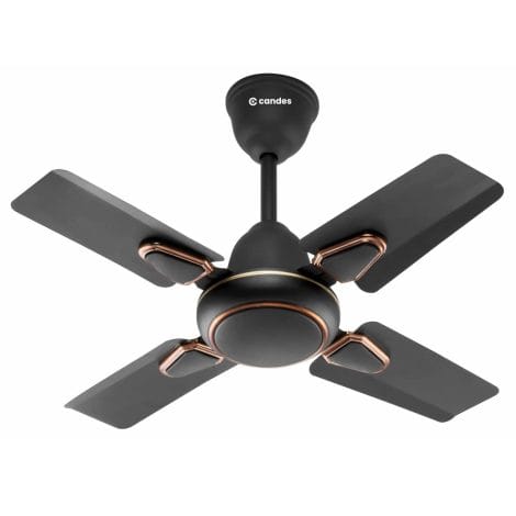 Candes Brio Turbo 600 mm / 24 Inch High Speed 4 Blade Ceiling Fan, perfect for kitchen/veranda/balcony/small room.