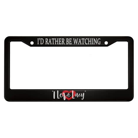 oFloral Heart Shaped License Plate Frame for US Standard Cars: Perfect for Lucy Fans!