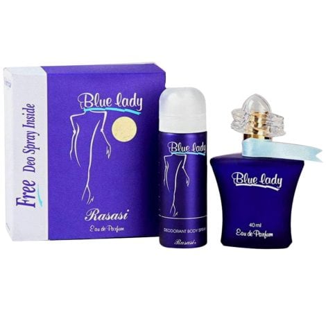 Rasasi Blue Lady Eau De Parfum, 40 ml – A premium fragrance for Indian women to embrace elegance.