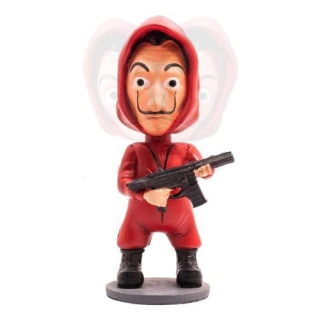 Bella Ciao Car Decoration: Vibrant red medium-sized bobblehead action figure to add style to your ride.