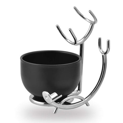 Deluxe Razor and Shaving Brush Stand Set with Bowl, Holds 2 Razors and Brushes for Shaving. Perfect for Indian consumers