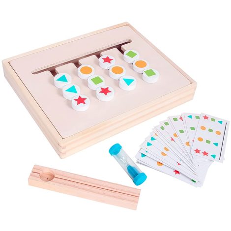 Educational Wooden Brain Games for Kids, a fun way to learn colors, shapes, and problem-solving skills.