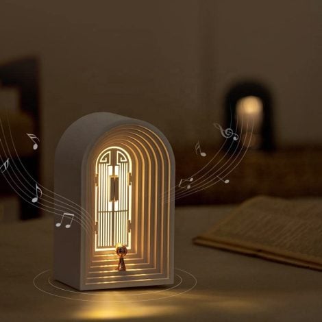 ZILLOQUIL Magic Wishing Lamp with Bluetooth Speaker, a perfect bedroom night light for women and girls. Ideal gift for Valentine’s or birthdays. Comes in assorted colors.