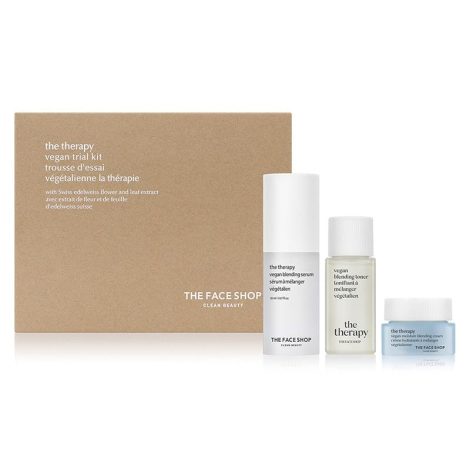 Luxurious Korean vegan skincare gift set for women and men, featuring toner serum and moisturizer. Sustainable and 100% vegan.