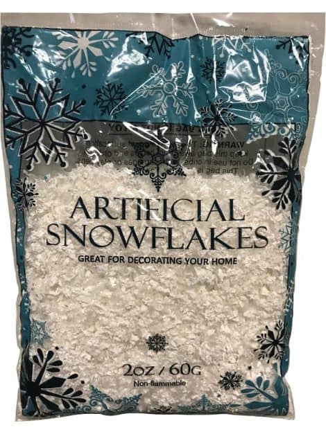 Rocky Mountain Goods Artificial Snowflakes – 2 oz Bag of Glittered Snowflakes for Christmas Decorating – Enliven Winter Ambiance