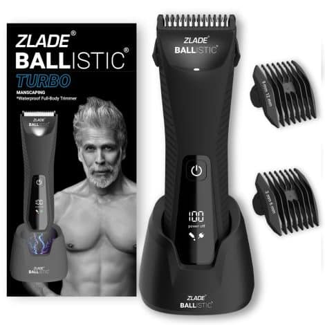 Zlade’s Turbo 3.0 Body Trimmer for Men is perfect for gentle grooming, shaping, and trimming without any harm.