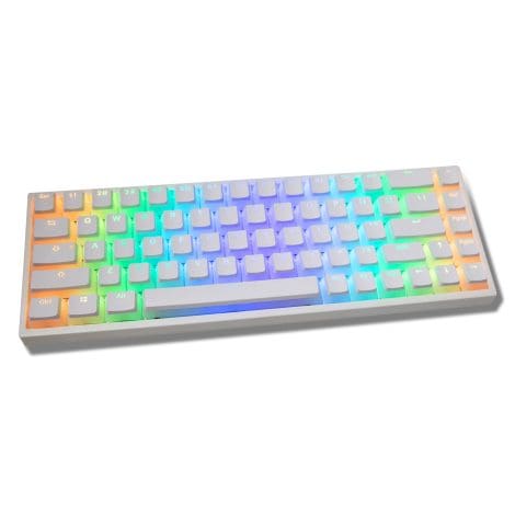 “ROZELLA HOME Pudding Keycaps: Enhance your gaming experience with 108 keycaps, includes extra 24 replacements, PBT material, MX switches, TKL 80% and Compact 60% compatible. Only caps, color: White.”