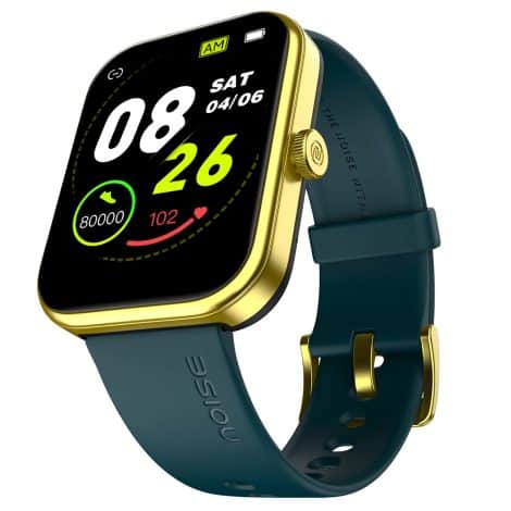 Smartwatch for men and women, in Jade Green color, with 1.85″ display, Bluetooth calling, and 10-day battery.