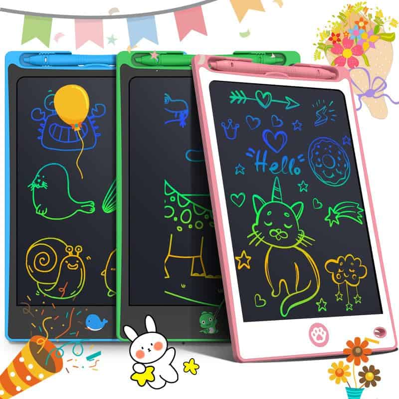 BAVEEL LCD Writing Tablet, 10 Inch Cute Corgi Doodle Board Drawing Tablet for Kids，Reusable Electronic Drawing Pad for Christmas Birthday Gift Learning Toys for 3 4 5 6 Year Old Girls Boys (Blue)