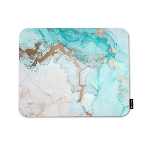 Beabes Alcohol Marble Mouse Pad: Non-Slip Rubber Base, Blue Swirl Stone Design – Perfect for Indian tech lovers.