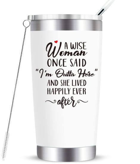 Tumbler for Women – Perfect Gift for Retirement, Christmas, Valentine’s, Bosses, Coworkers – Insulated Wine Mug