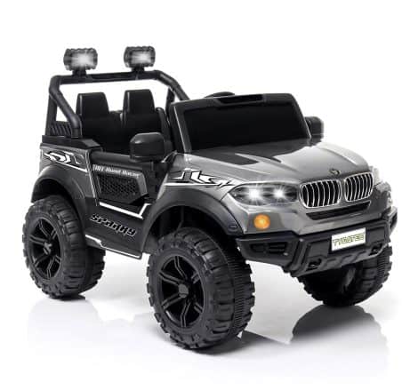 TYGATEC Electric Battery Powered Jeep for Kids aged 2 to 6 years – Metallic Painted Ride with Music, Lights, Bluetooth, and Remote Control