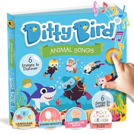 Ditty Bird Animal Book: Realistic Sound Book for Toddlers, Interactive Musical Board Book for 1-3-year-olds, Perfect for Indian animal lovers.