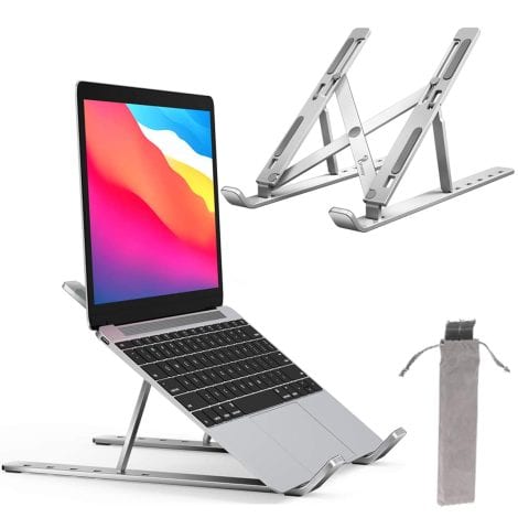 Proffisy Laptop Stand: Adjustable and Portable Aluminum Stand for 9-17 inch Laptops, Enhancing Ergonomics.