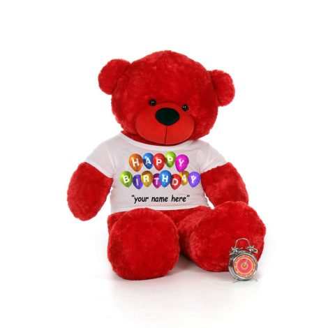 Feel the Warmth Soft Toys, Birthday Gift for Girls, Boyfriend, Husband, and Wedding Couples (Red, 5 feet)