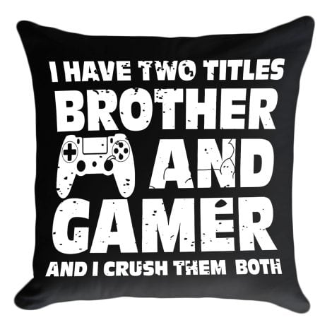 Funny Gaming Throw Pillow Cover, Perfect Gamer Gift for Teenage Boys, Kids Boys Gaming Room Décor, 18 × 18 Inch