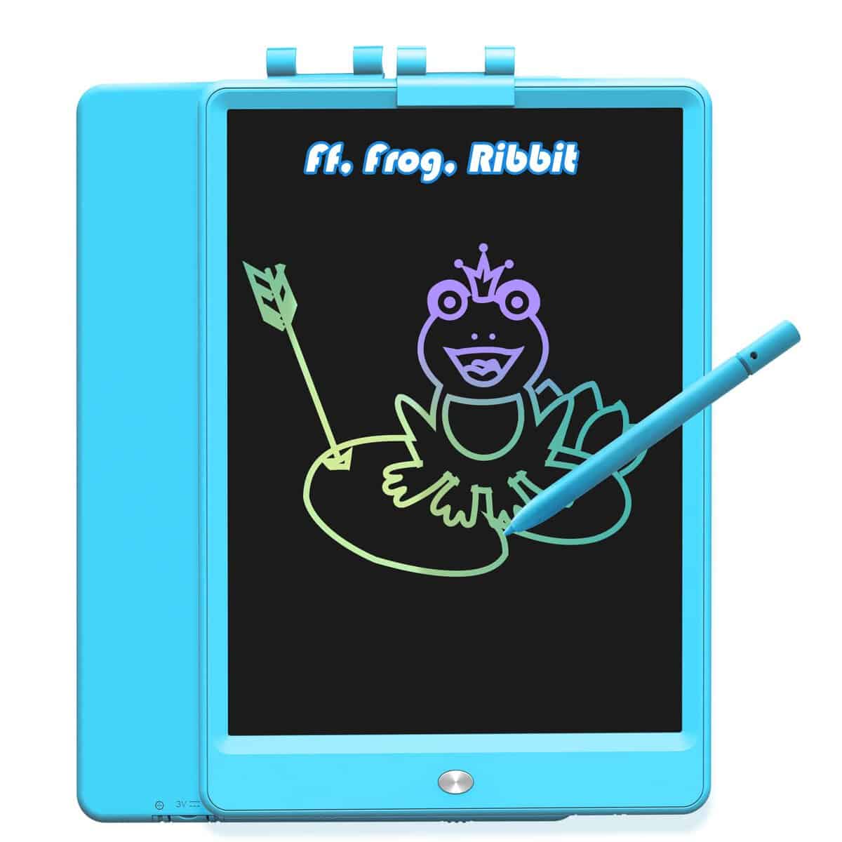 10 inch LCD Writing Tablet, Chylee Colorful Doodle Board Drawing Pad for Kids, Writing Board Drawing Tablet, Educational Christmas Boys Toys Birthday Gifts for 3 4 5 6 Year Old Girls & Boys - Blue