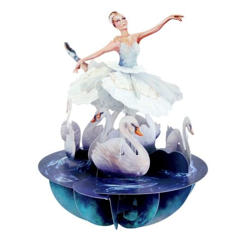 Santoro Pirouette, 3D Pop Up Greeting Card – Swan Lake Ballet – Perfect for Her, Girls, Daughter, Mum, Teacher, Birthday, Mothers Day.