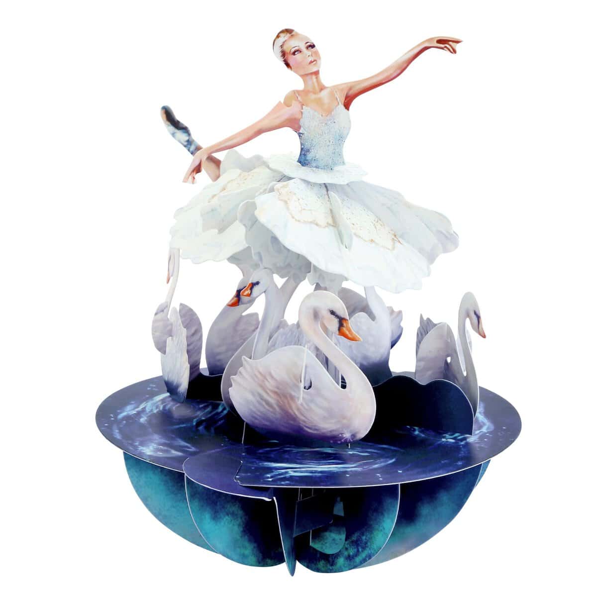 Santoro Pirouette, 3D Pop Up Greeting Card - Swan Lake Ballet - Gifts For Her, Girls, Daughter, Mum, Teacher, Birthday, Mothers Day