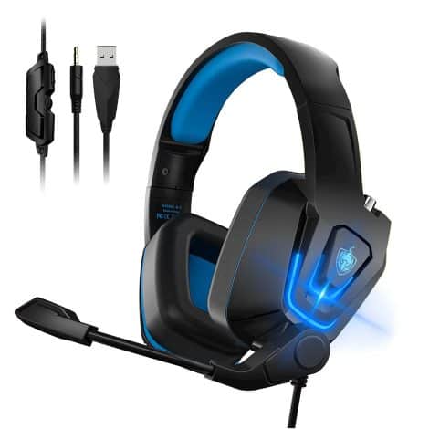 YOTMS H2 Gaming Headset with Surround Sound, PS4 Headset Compatible with PC, PS5, Nintendo Switch, Mac, Laptop Over-Ear Lightweight Headphones with Noise Canceling Mic & LED Light (Blue)
YOTMS H2 Gaming Headset – Immerse in Surround Sound Gaming on PC, PS4, PS5, Nintendo Switch, Mac, Laptop!