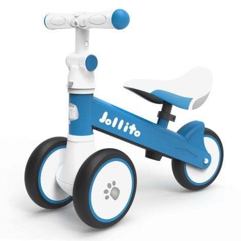 Blue Baby Balance Bike: Safe, Sturdy and Adjustable Bike for 10-24 Months, Perfect First Birthday Gift.