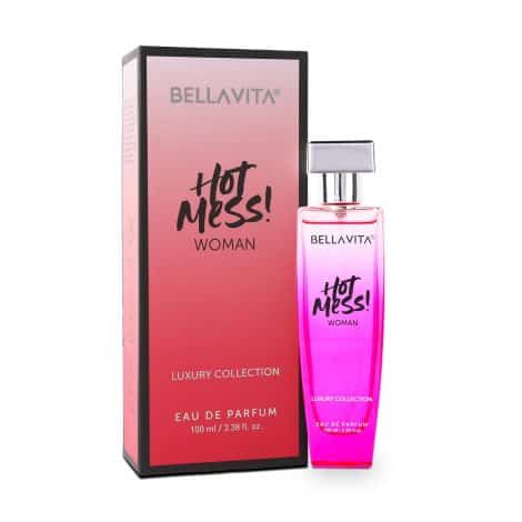 Luxury Hot Mess perfume for Indian ladies with fruity and musky notes, long-lasting scent, 100 ml.