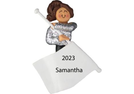 Customized Colorguard Ornament 2022 – Perfect Gift for Flag Girls, Marching Band, Winter Guard. Get yours now!