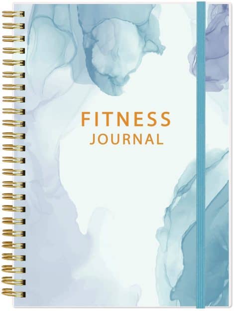 EasyFit Journal for Women & Men – Compact Workout Log/Planner to Track Fitness Progress – Spiral-Bound, 5.8″ x 8.3″, Teal Flower Design.