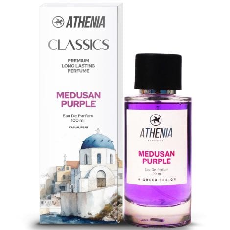 Athenia Medusan Purple, a long-lasting fragrance with lavender, musk, and floral notes. Perfect gift for your wife or girlfriend.