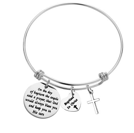 Baptism Blessings Bracelet: A meaningful religious gift for adults, teens, and friends, celebrating the Day of Baptism.