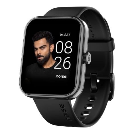 Noise Pulse 2 Max Smartwatch, with a large display, Bluetooth calling, long battery life, and multiple sports modes, for both men and women (Jet Black)