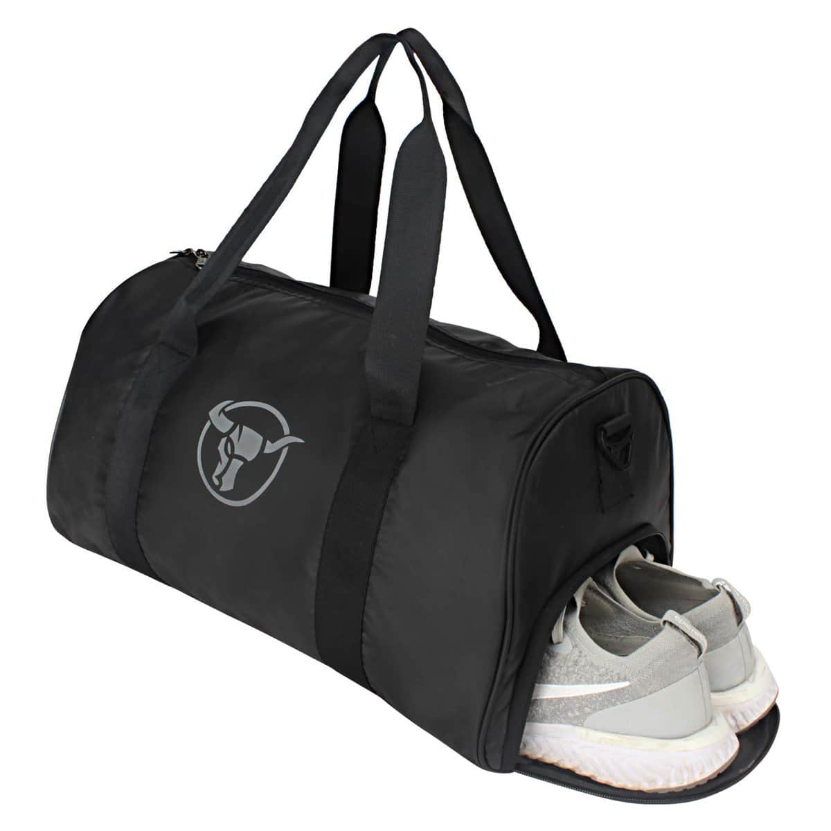 URBAN TRIBE Fury Gym Bag for Men and Women | Sports Duffle Bag with Shoe Compartment | Workout, Exercise, Fitness | Black