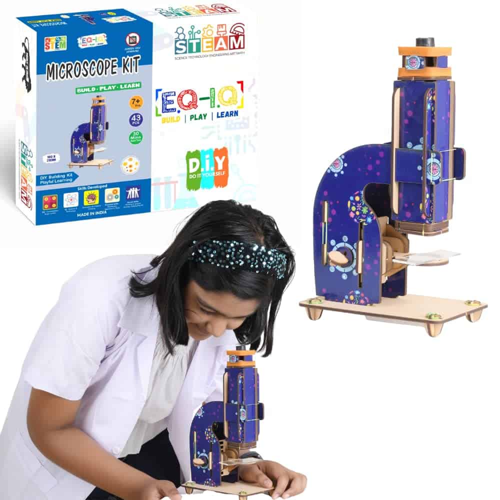FunBrigade DIY Microscope for Kids with 100X Zoom | Science kit Activity Gift for Boys and Girls | STEM Learning Fun Toys Age 8 Years+