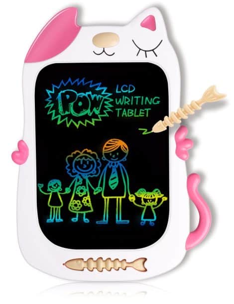 Pink White GJZZ LCD Drawing Board is a perfect gift for 3-7 year old Indian girls to learn and write.