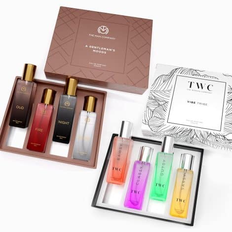 Gift set of TMC X TWC perfumes, specially made for both men and women. Premium fragrance that lasts long. Limited edition. Perfect gift for him and her.