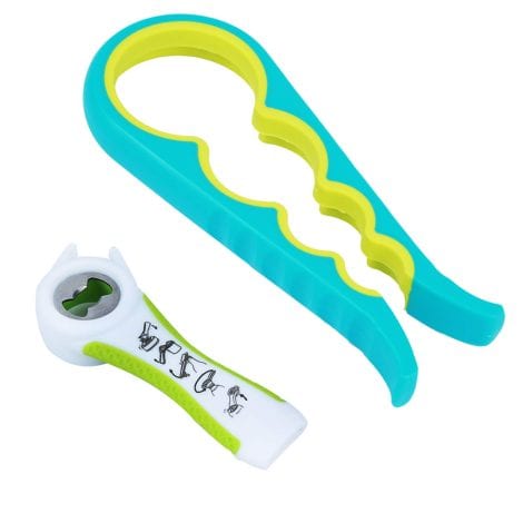 Bloss Lid Opener – Easy-to-use kitchen gadget for seniors, arthritis, women. Perfect gift. Non-slip handle. Available in green.